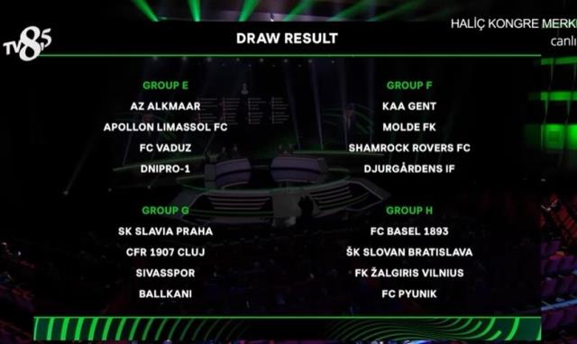 UEFA Konferans Ligi kura çekimi CANLI İzle HD! Avrupa Konferans Ligi kura çekimi canlı yayın izle!