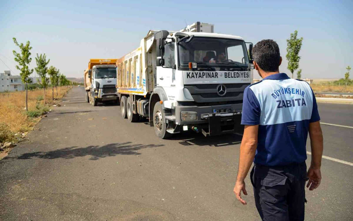 Diyarbakır haber... Diyarbakır'da ağır tonajlı araçlara denetim