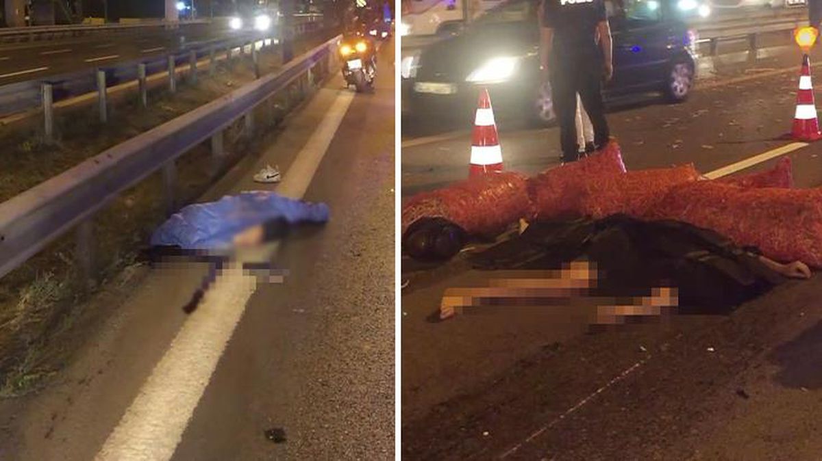 Aşırı hızlı motosiklet, kamyonete çarpıp alev aldı! 2 kişi feci şekilde can verdi