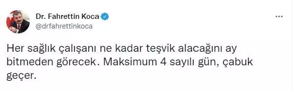 Bakan Koca'dan sağlık çalışanlarının teşvik ödemelerine ilişkin açıkladı: Ay bitmeden ne kadar alacaklarını görecekler