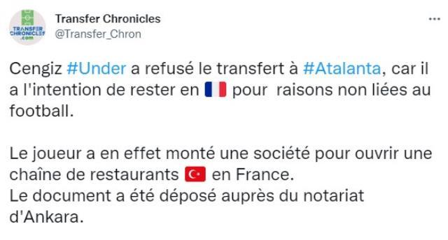 Bu iddia günlerce konuşulacak! Kebapçı açmak isteyen Cengiz Ünder, Süper Lig devinden gelen teklifi reddetti