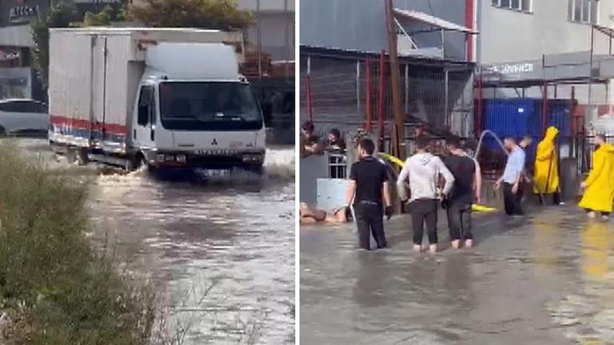Esenyurt'ta cadde ve sokaklar göle döndü, evleri su bastı