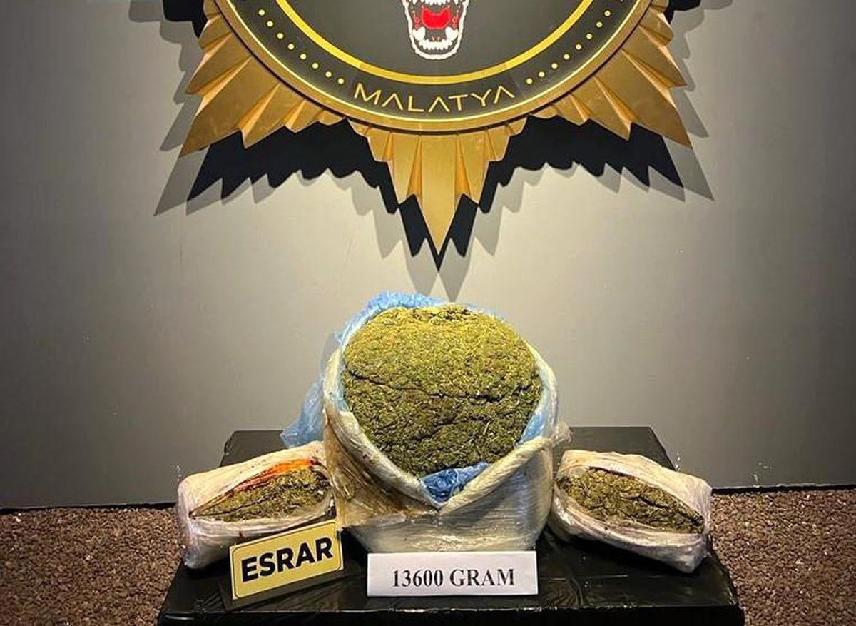 Malatya haberi: Malatya'da 13 kilo 600 gram esrar ele geçirildi