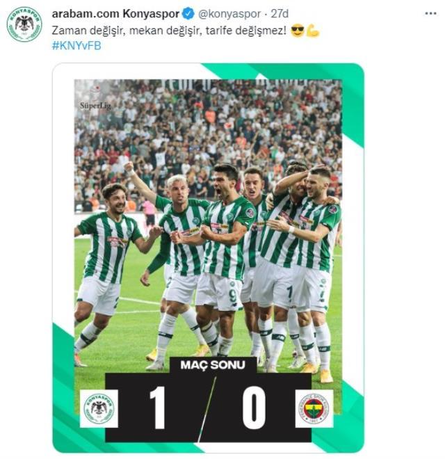Fenerbahçe'yi yenen Konyaspor, Süper Lig tarihinde bir ilki başardı! Maç sonu olay paylaşım