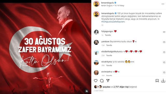 Büyük Zafer'in 100. yılı! Ünlülerden 30 Ağustos Zafer Bayramı paylaşımları