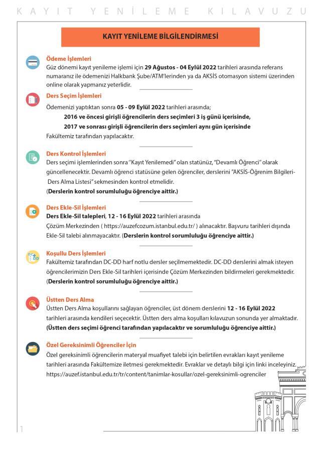 AUZEF kayıt yenileme nasıl yapılır? AUZEF kayıt yenileme ekranı!