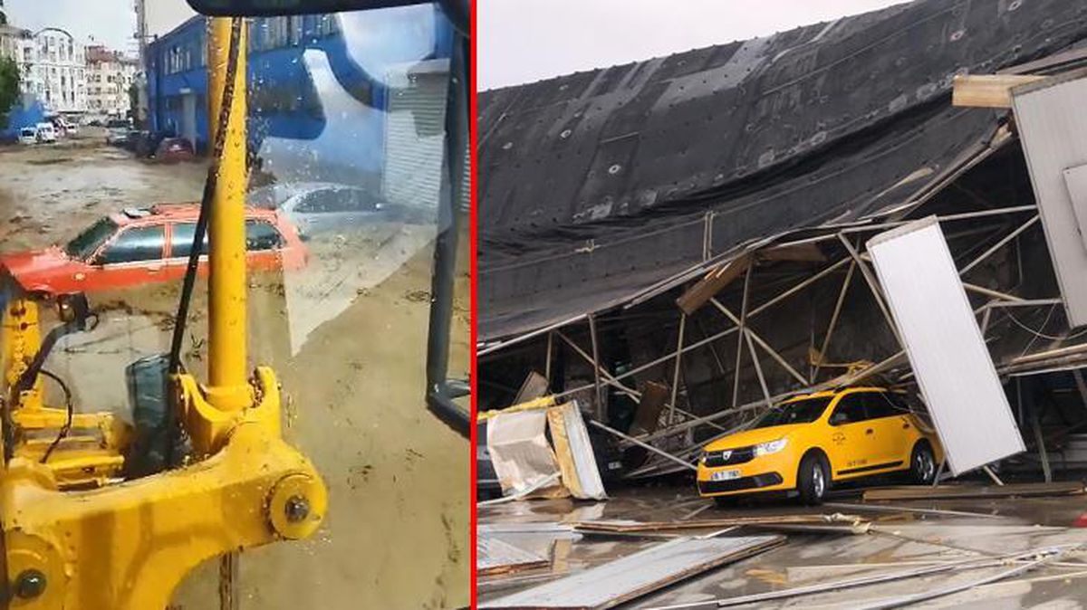 Bursa'da hayat felç oldu! Terminale yıldırım düştü, sokaklar sular altında