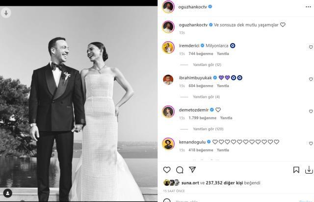 Demet Özdemir ve Oğuzhan Koç çiftinden ilk paylaşım: Ve sonsuza dek mutlu yaşamışlar