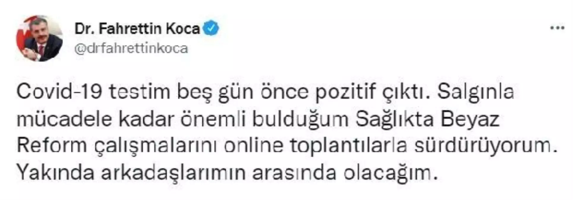 Son dakika haber: Sağlık Bakanı Koca, koronavirüse yakalandı