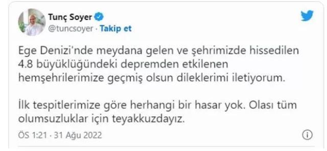 Son Dakika! Ege Denizi'nde 15 dakika arayla iki deprem! Kuşadası açıkları 4.7 ve 5.1 ile sallandı