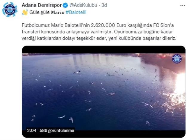 Son Dakika: Mario Balotelli resmen Sion'da! İşte Adana Demirspor'un kasasına giren para