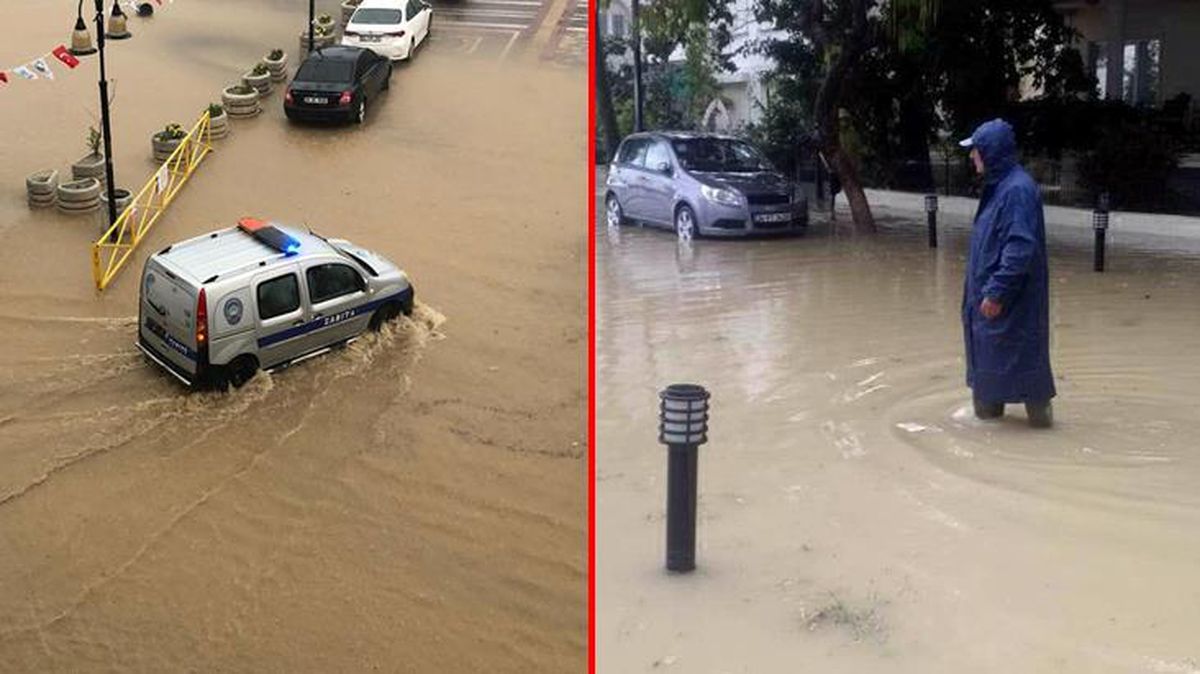 Tekirdağ'da dolu ve sağanak sonrası evleri su bastı, sokaklar dereye döndü