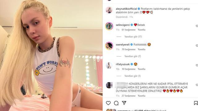 Aleyna Tilki iç çamaşırlı fotoğraf paylaştı