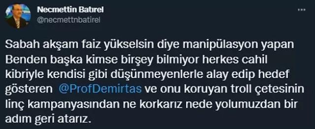 Batırel ve Demirtaş, 2016'daki 'Şakkadanak' diyaloğu sonrası bu kez sosyal medyada birbirine girdi Batırel ve Demirtaş, 2016'daki 'Şakkadanak' diyaloğu sonrası bu kez sosyal medyada birbirine girdi