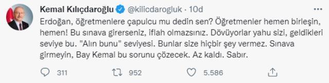 Erdoğan'ın eylem yapan öğretmenlere yönelik 'Çapulcu musunuz?' tepkisine Kılıçdaroğlu'ndan jet yanıt