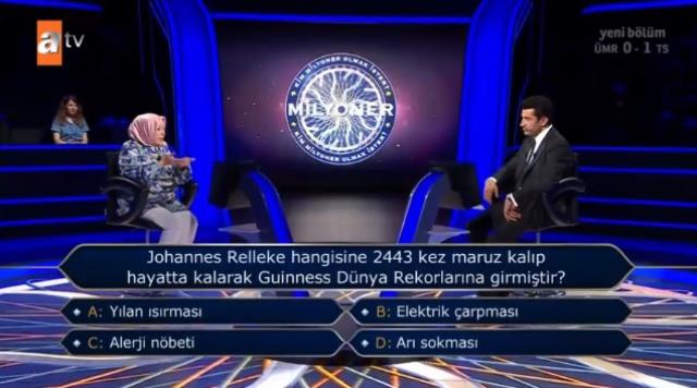 (Johannes Relleke hangisine 2443 kez maruz kalıp...) Kim Milyoner Olmak İster 2 Eylül Soru Cevabı Nedir? Kim Milyoner Olmak İster 100 Bin TL'lik soru!