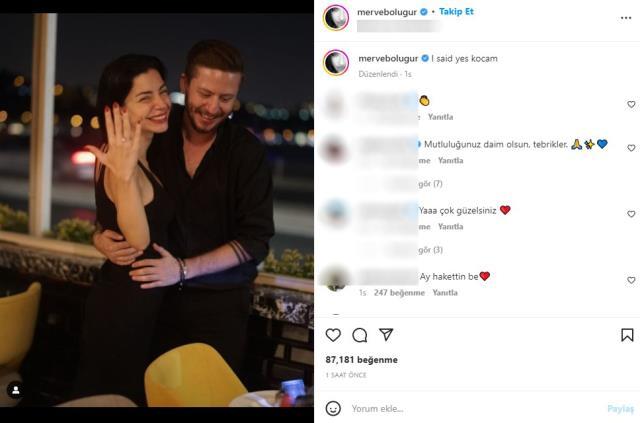 Merve Boluğur, sevgilisi DJ Mert Aydın'dan evlilik teklifi aldı