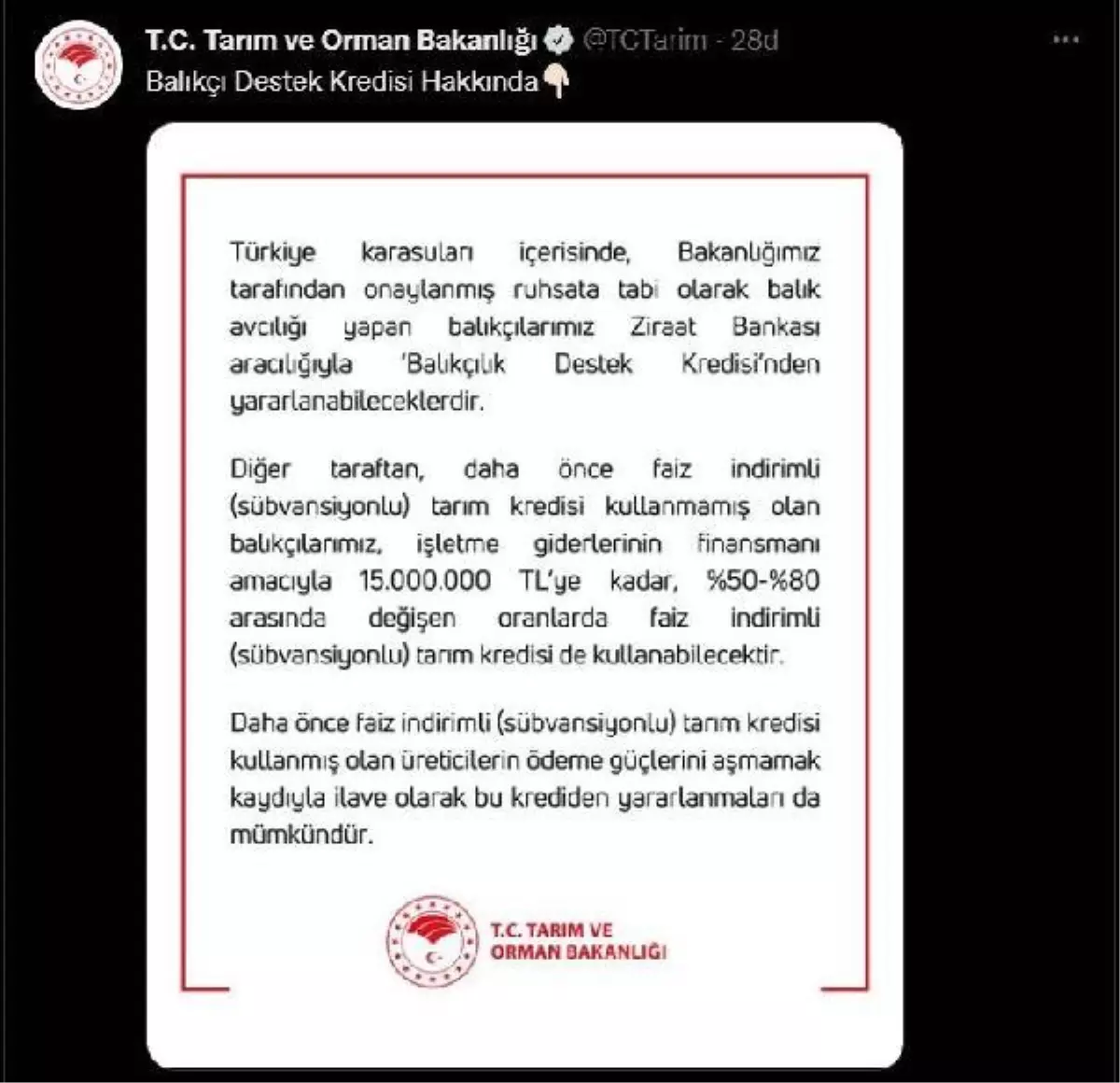 Son dakika haberleri! Balıkçılara indirimli tarım kredisi