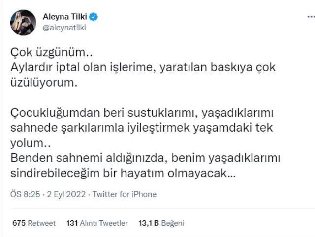 Konserinin iptali istenen Aleyna Tilki isyan etti: 50 kişi bu işten ekmek yiyor