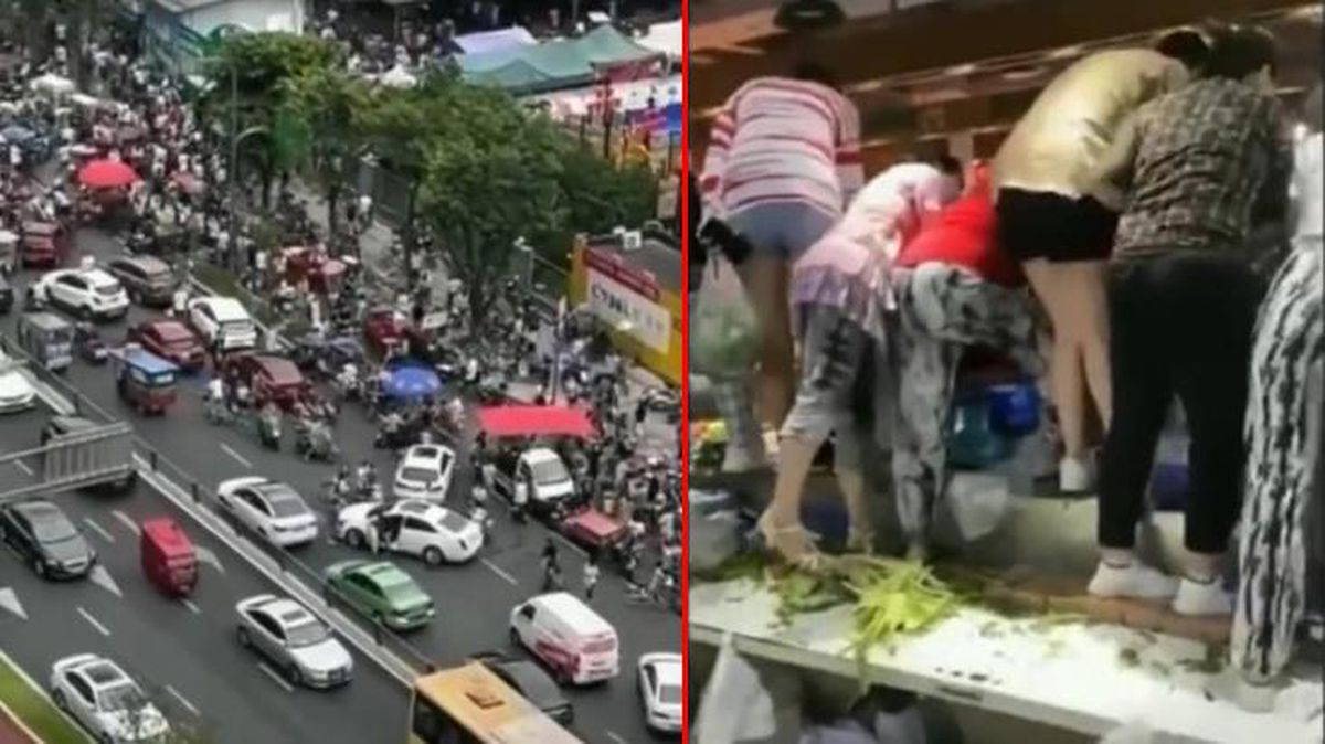 157 yeni vakanın ardından Chengdu kentine kapanma geldi! Market ve pazarlara akın eden halk birbirini ezdi