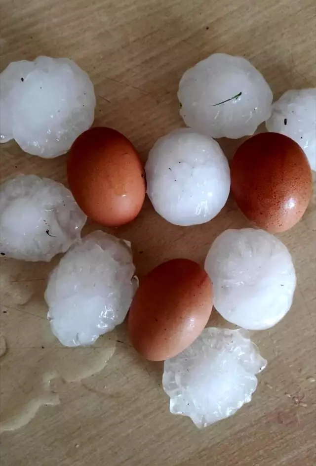 Kastamonu'da yumurta büyüklüğünde yağan dolu, maddi hasara neden oldu