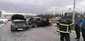 TEM'de 4 aracın karıştığı zincirleme kazada 3 kişi yaralandı