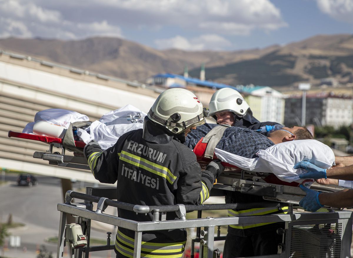 Son dakika haber: Erzurum Şehir Hastanesinde yangın tatbikatı yapıldı