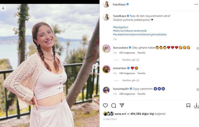 İkinci kez hamile olan Hazal Kaya bebeğinin ismini açıkladı, herkesin aklına tek bir şey geldi
