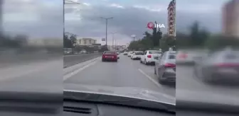 Kartal'da düğün konvoyu trafiği böyle kapattı