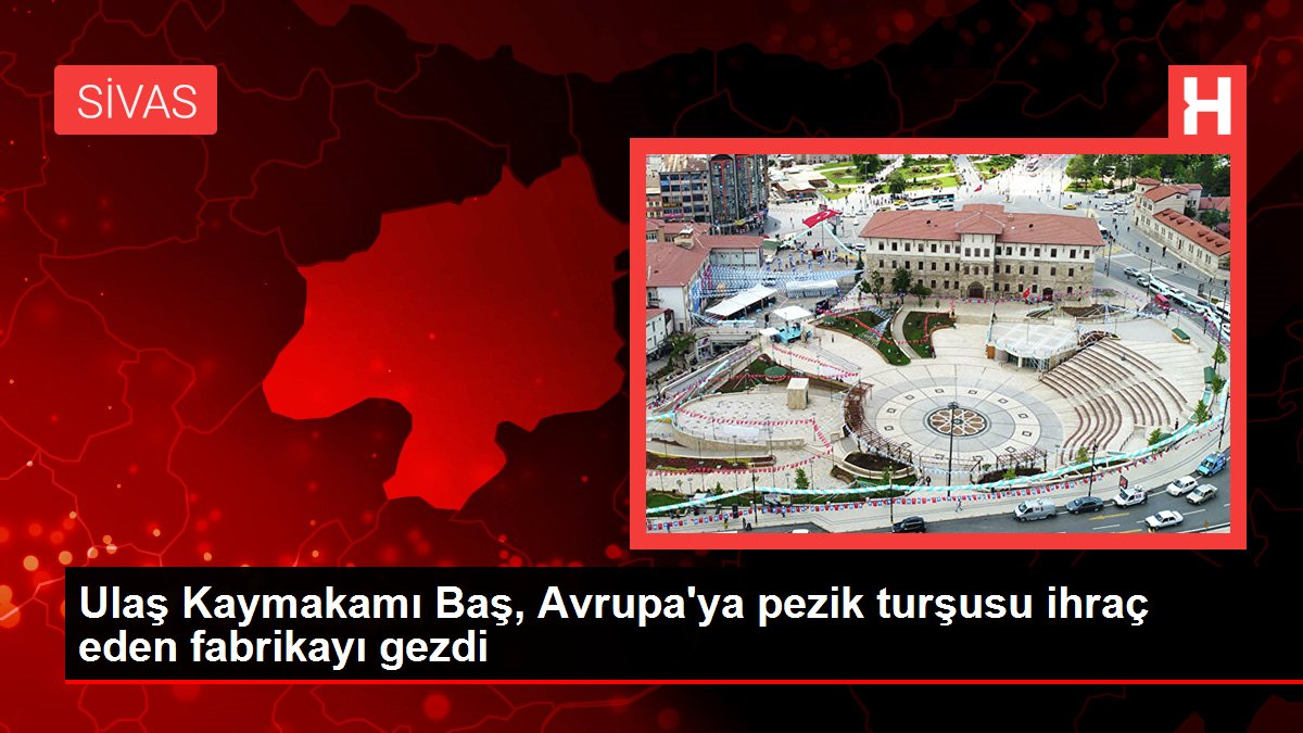 Sivas haberi... Ulaş Kaymakamı Baş, Avrupa'ya pezik turşusu ihraç eden fabrikayı gezdi