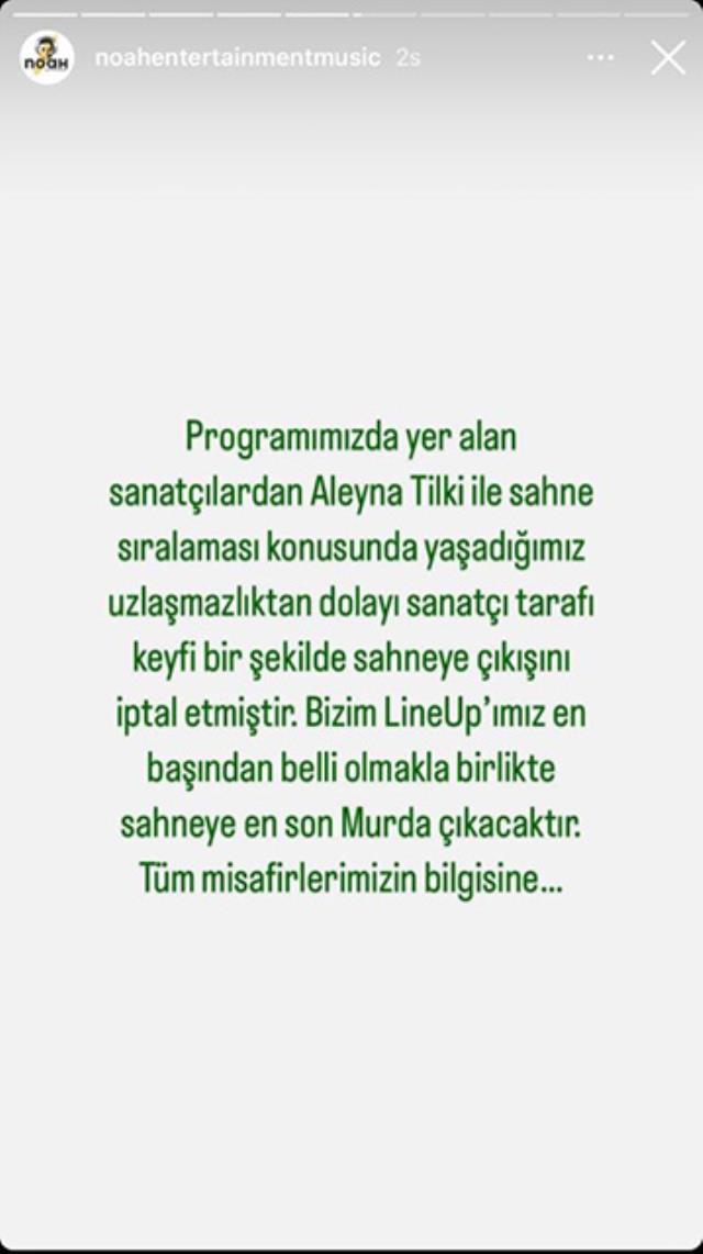 Aleyna Tilki... 'SEBEPSİZ İPTAL' DEDİ, FESTİVAL KOMİTESİ 'KEYFİ İPTAL ETTİ' DEDİ!