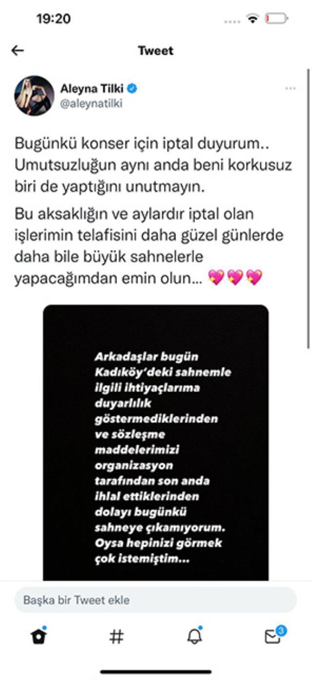 Aleyna Tilki... 'SEBEPSİZ İPTAL' DEDİ, FESTİVAL KOMİTESİ 'KEYFİ İPTAL ETTİ' DEDİ!