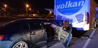 Edirne haberi | Edirne'de otobüse çarpan otomobildeki 2 kişi yaşamını yitirdi