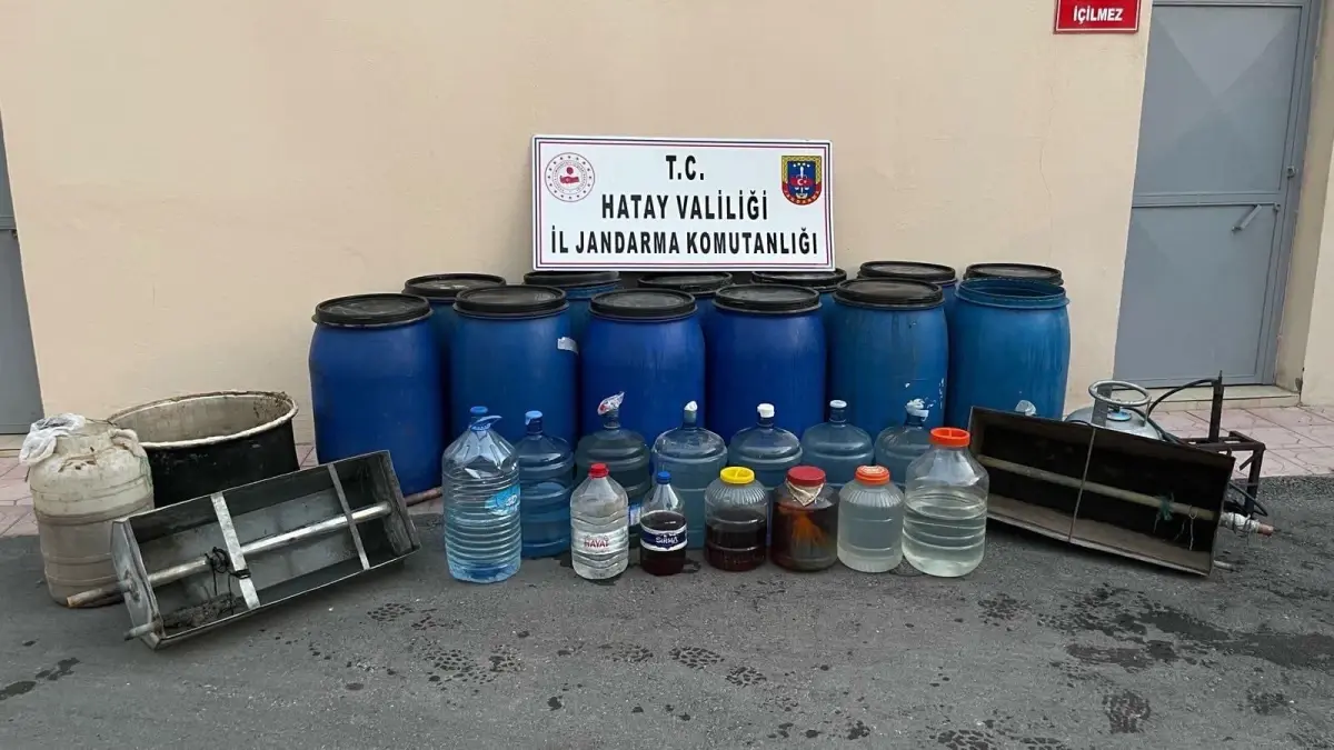 Hatay haberleri... Hatay'da 1750 litre sahte içki ele geçirildi