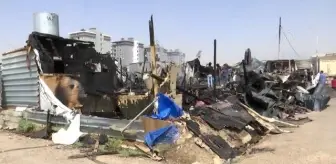 Irak'ta iç göçmenlerin kaldığı kampta yangın çıktı