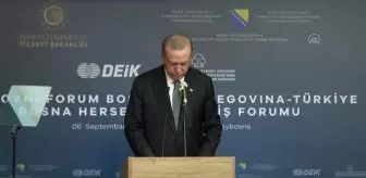 SARAYBOSNA - Cumhurbaşkanı Erdoğan, Bosna Hersek'te İş Forumu'na katıldı (2)