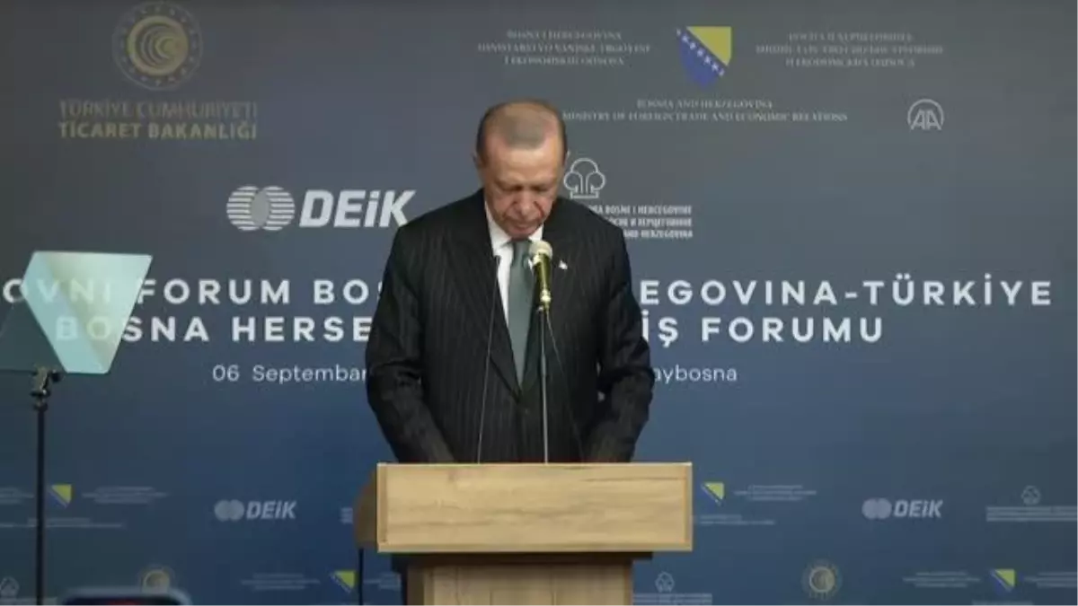 SARAYBOSNA - Cumhurbaşkanı Erdoğan, Bosna Hersek'te İş Forumu'na katıldı (2)