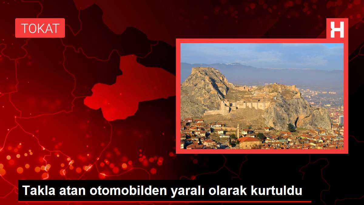 Takla atan otomobilden yaralı olarak kurtuldu