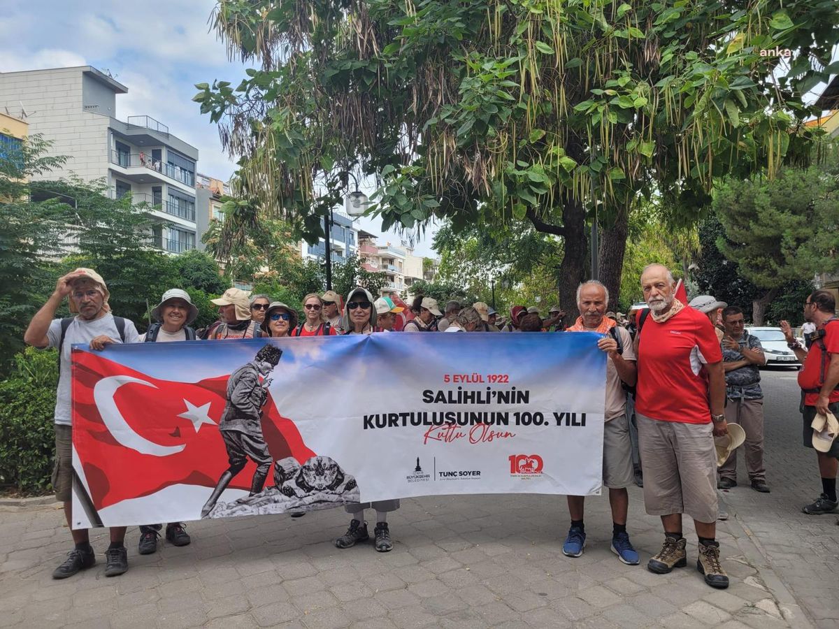 Manisa haber! Zafer Yürüyüşü Kafilesi Salihli'ye Vardı