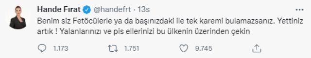 Hande Fırat'tan 15 Temmuz öncesi MİT'le görüştüğü iddialarına sert tepki: Yettiniz artık, zavallısınız