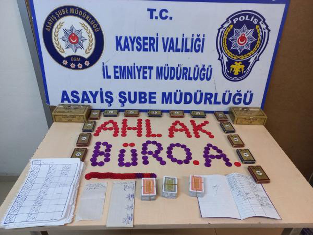 Kayseri haber | Kayseri'de kumar oynayan 38 kişiye 69 bin TL ceza