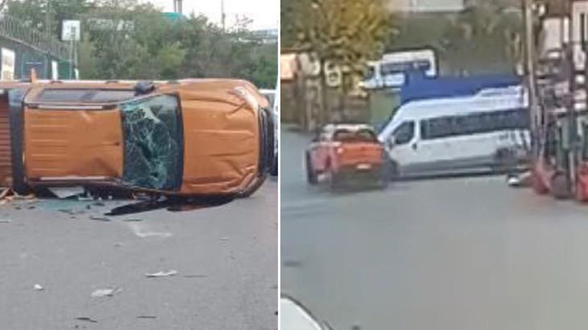 Yer: İstanbul! Minibüsün çarptığı kamyonet takla atıp başka bir araca çarptı