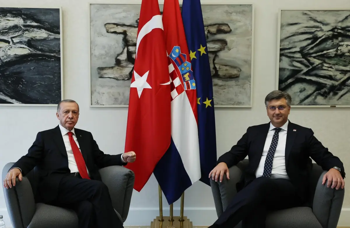 Cumhurbaşkanı Erdoğan, Hırvatistan Başbakanı Plenkovic'i kabul etti