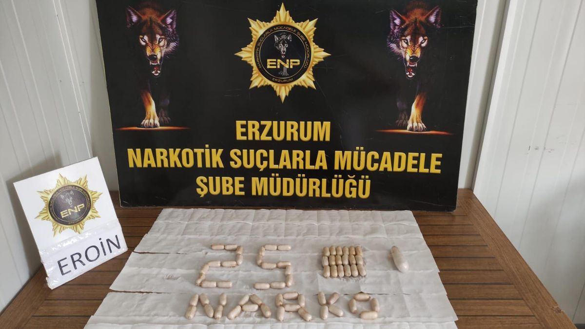 Erzurum haber... Erzurum'da 'yuttukları' eroinle yakalanan 2 yabancı uyruklu tutuklandı