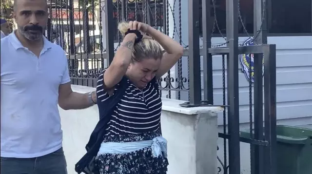 Pes dedirten görüntü! Karakolun yan tarafında eşini tekme tokat dövdü, o anlar kamerada