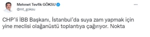 İstanbul'da suya zam geliyor