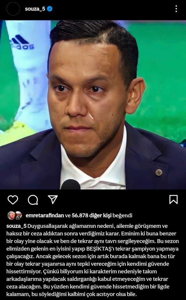Josef de Souza'nın paylaşımındaki bir cümle ortalığı ayağa kaldırdı: Defol git