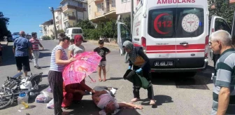 Son dakika haberi... Kazada yaralanan kadına şemsiyeli koruma