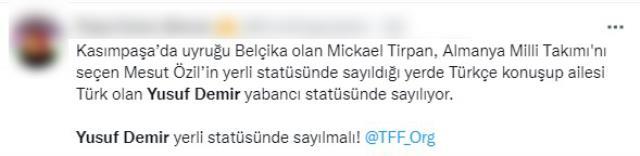 Yusuf Demir futboluyla mest etti, Galatasaray camiası TFF'ye kazan kaldırdı: Bu çocuk Türk