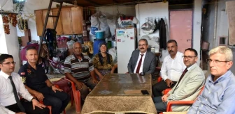 Kaymakam Sağlam, Kıbrıs Gazisini evinde ziyaret etti